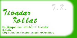 tivadar kollat business card